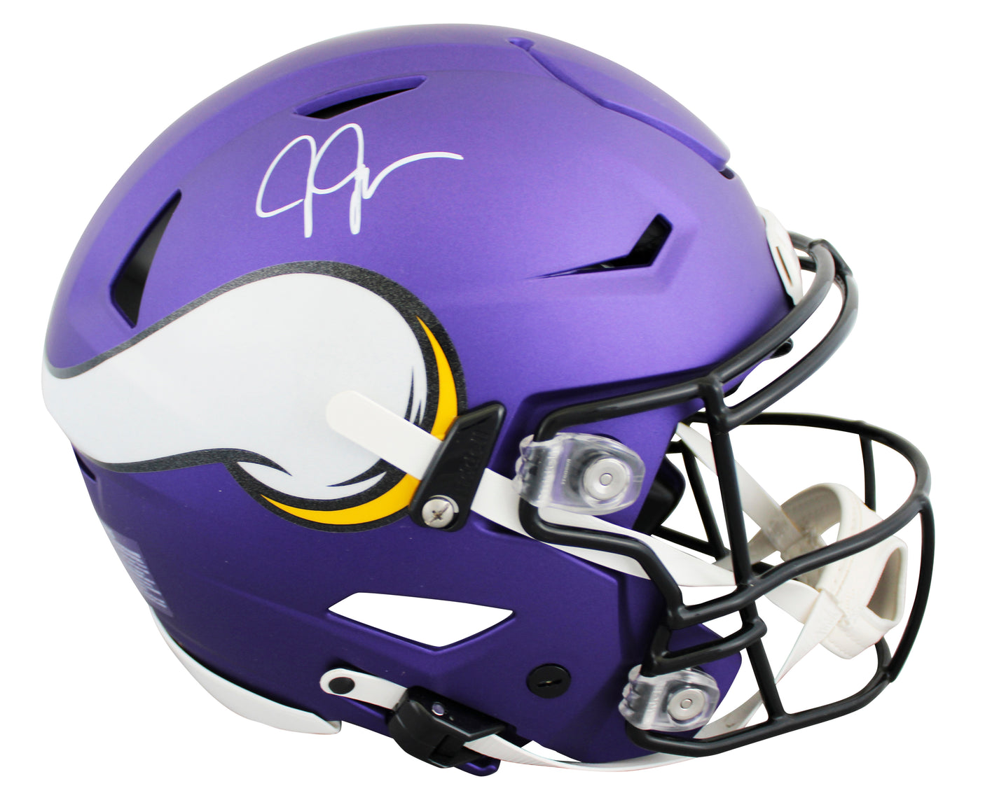Vikings Justin Jefferson Authentic Signed Speed Flex Full Size Helmet BAS Wit