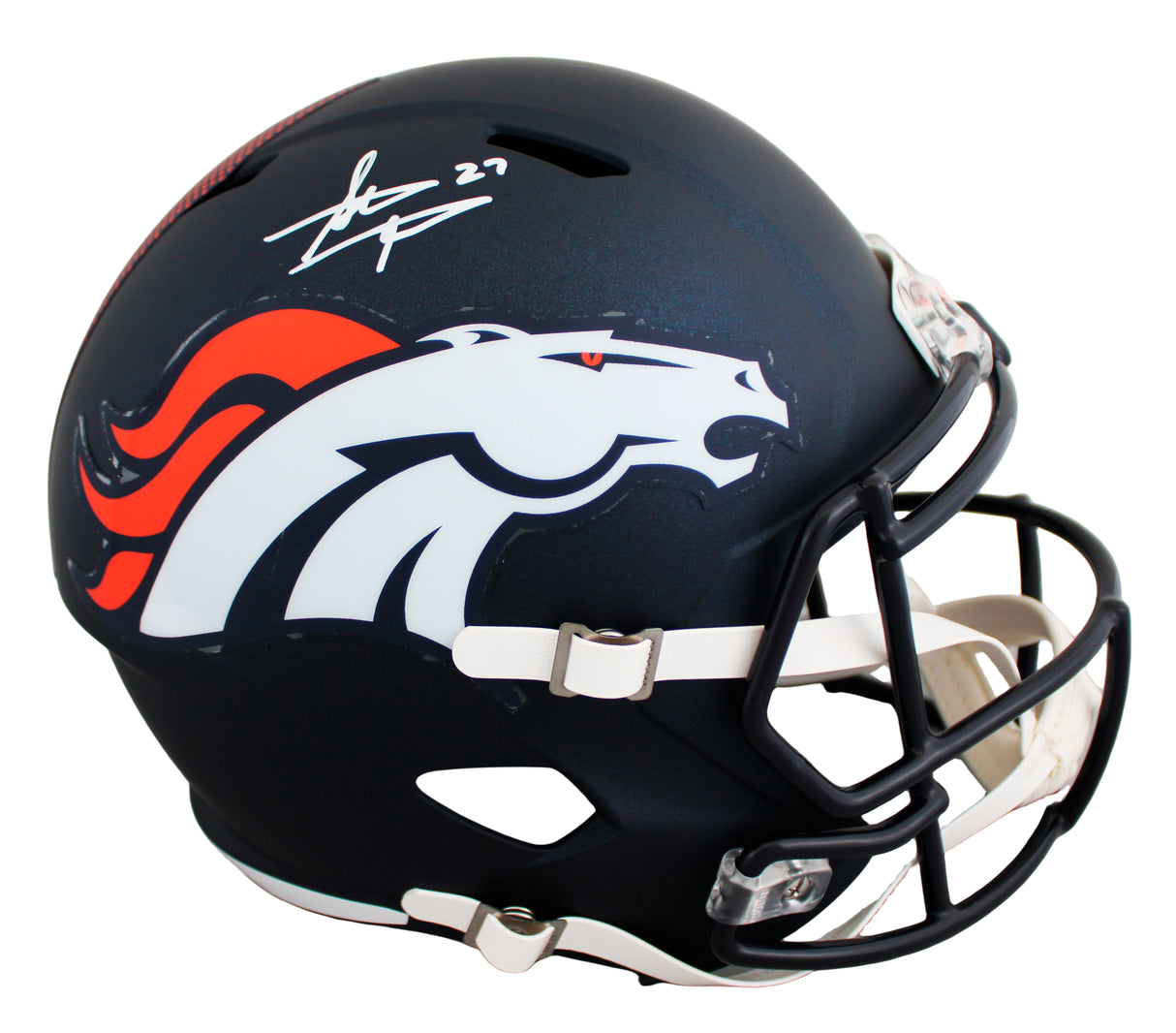 Broncos Steve Atwater Signed Full Size Speed Rep Helmet W/ Case BAS Witnessed