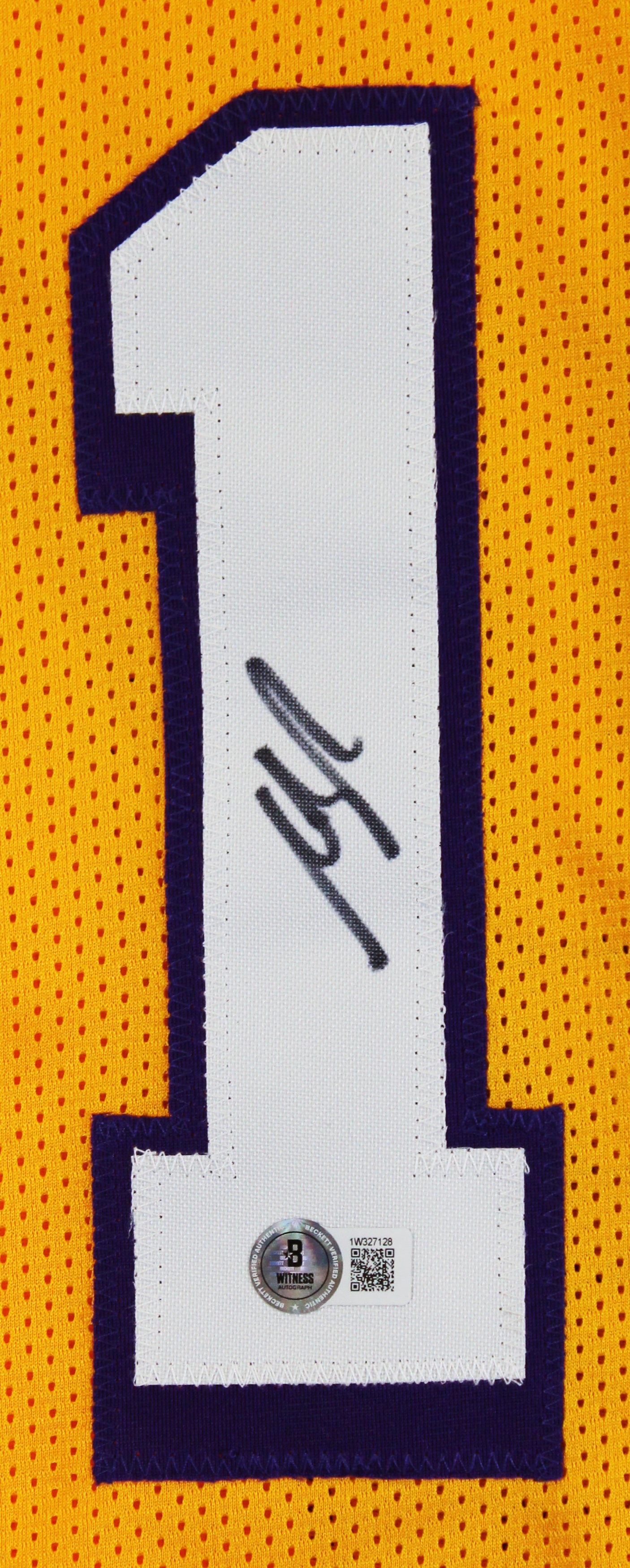 Austin Reaves Authentic Signed Yellow Pro Style Jersey BAS Witnessed 3