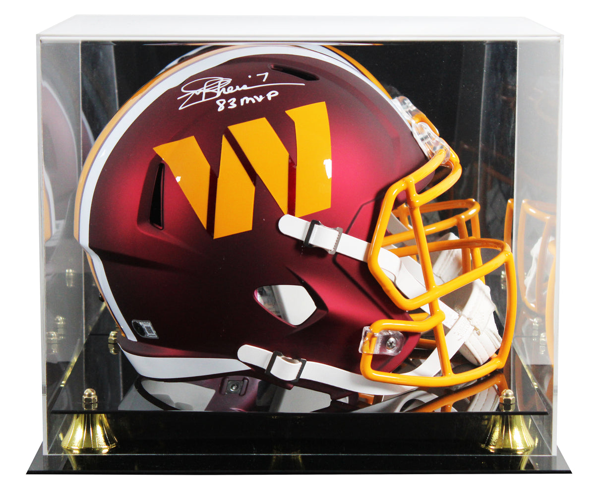 Joe Theismann Signed 2025 On-Field Alt Full Size Speed Rep Helmet W/ Case BAS W