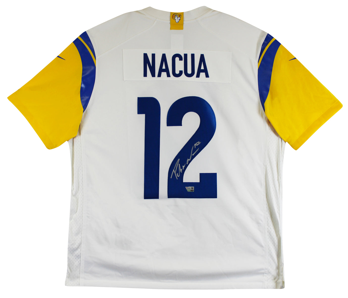 Rams Puka Nacua Authentic Signed White Nike Limited Jersey Autographed Fanatics