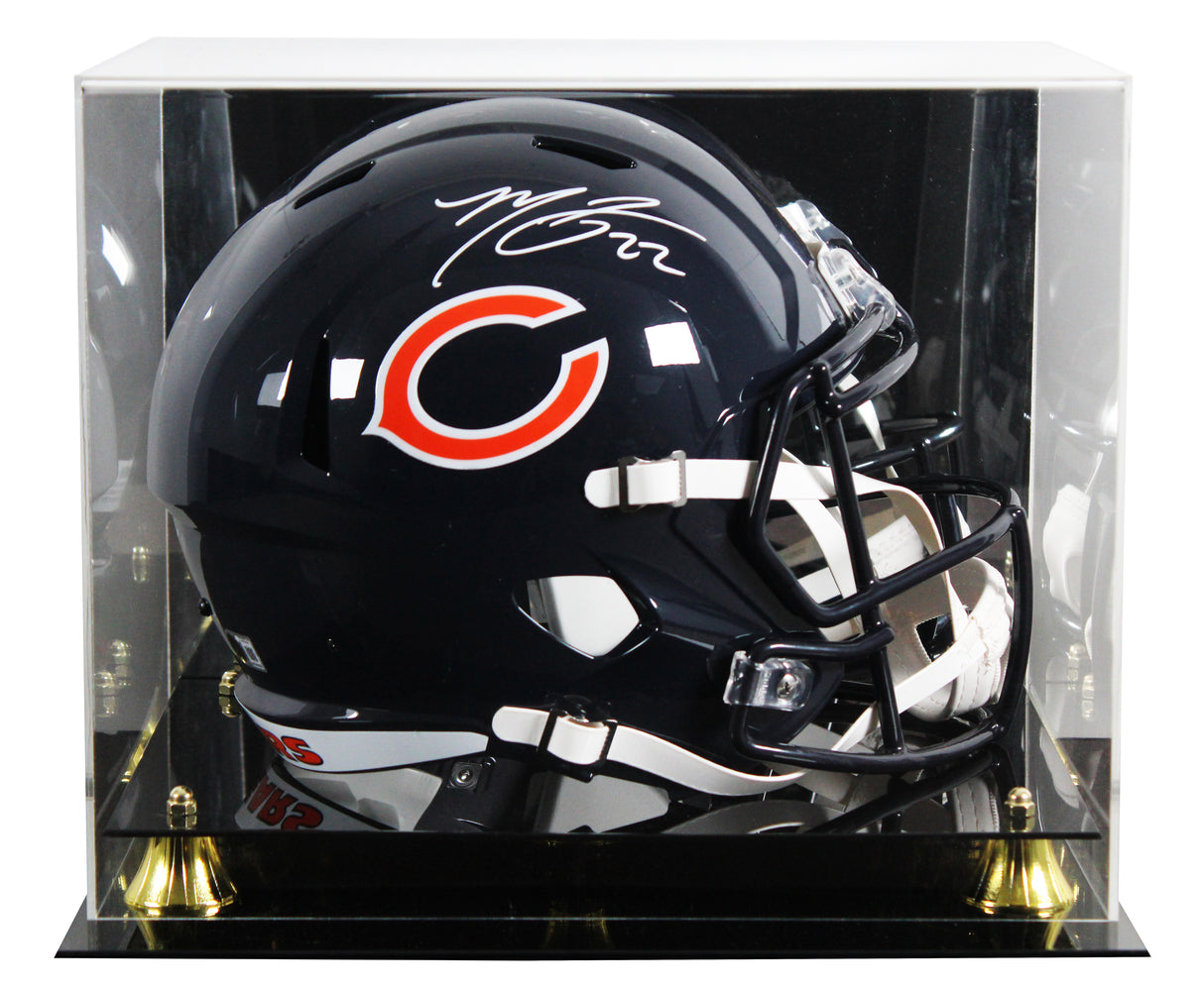 Bears Matt Forte Signed Full Size Speed Rep Helmet W/ Case BAS Witnessed
