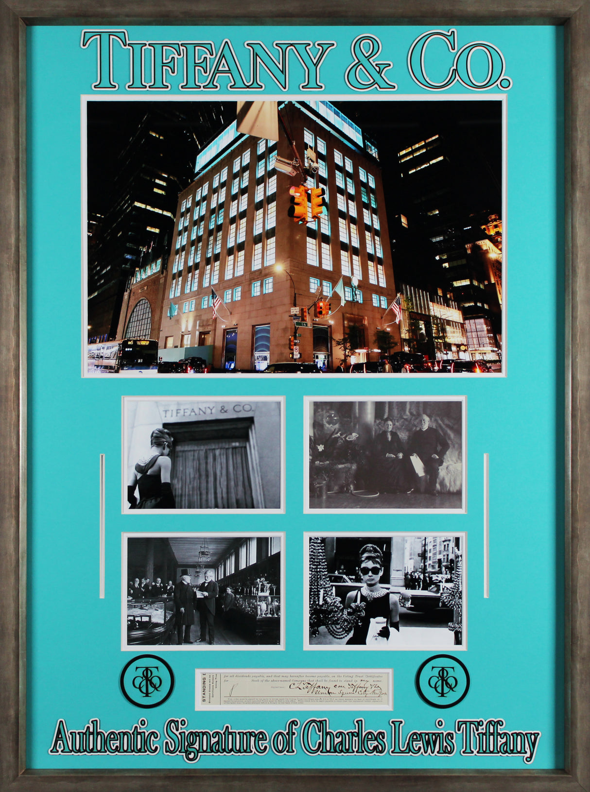 Charles Tiffany Authentic Signed & Framed 1.5x9.5 Cut Signature BAS #AE13689