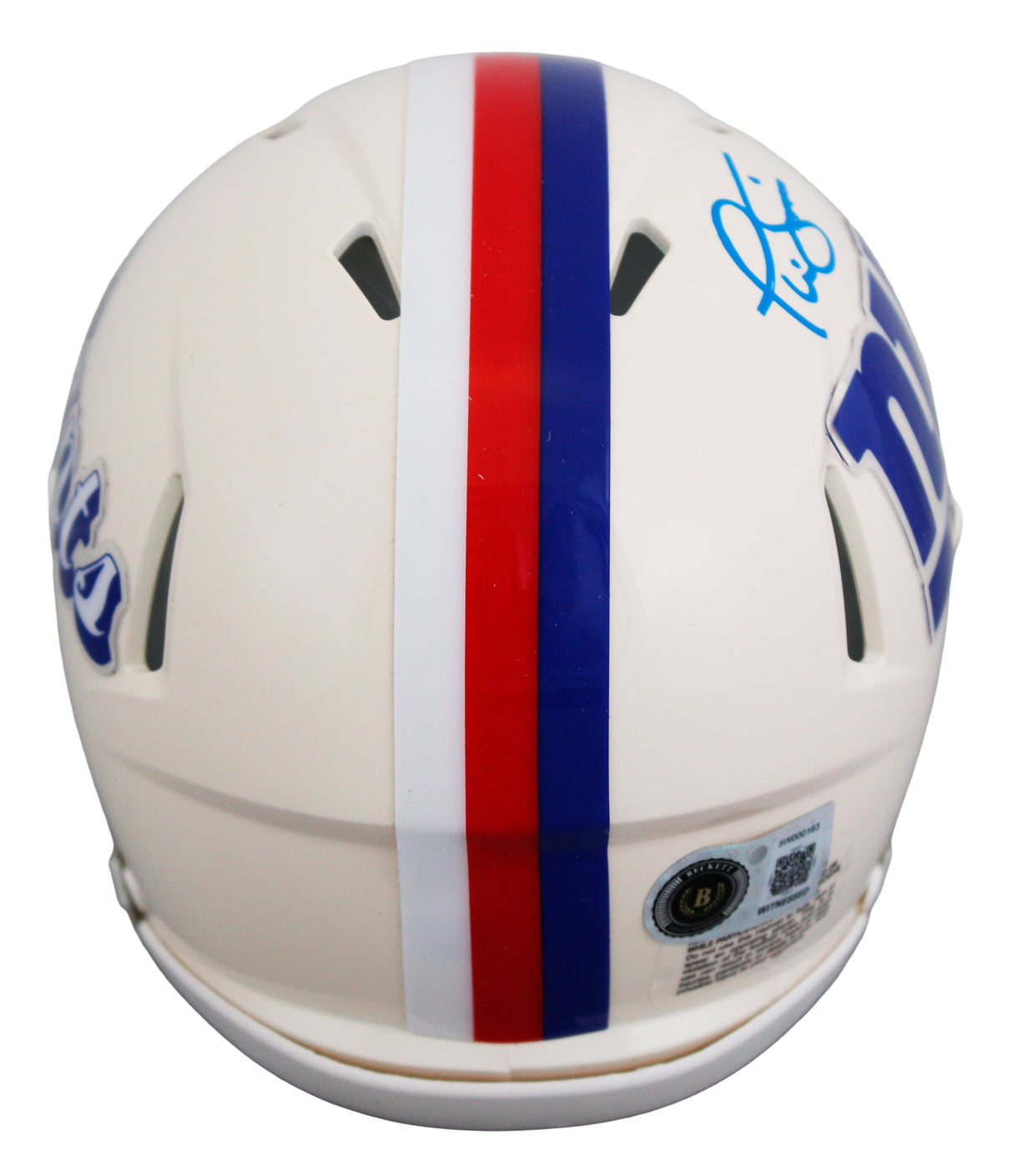 Giants Phil Simms Authentic Signed Retro Speed Mini Helmet BAS Witnessed