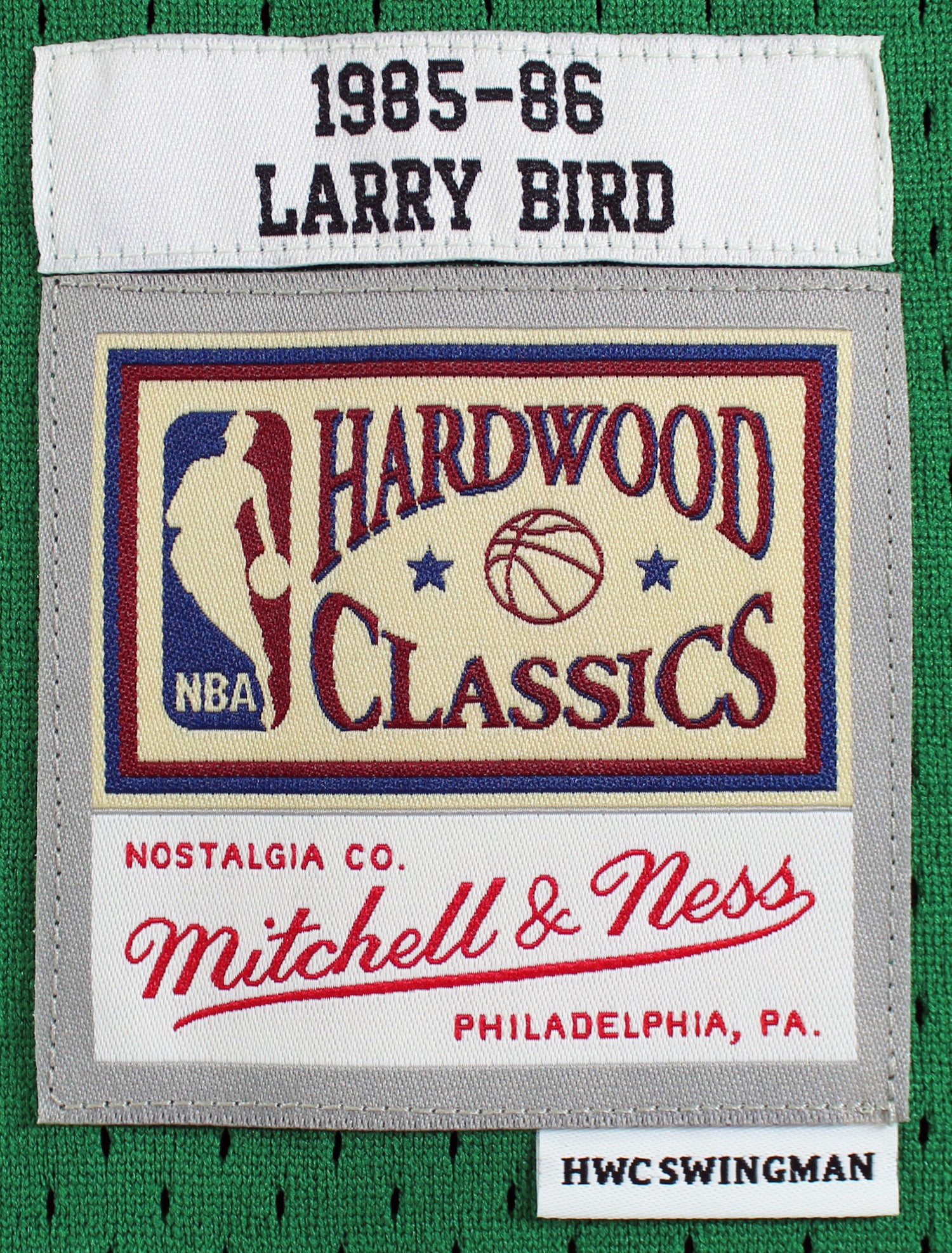 Celtics Larry Bird Authentic Signed 1985 Green M&N HWC Swingman Jersey BAS Wit