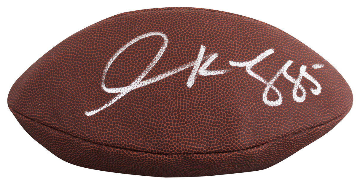 Titans Derrick Mason Authentic Signed Wilson Super Grip Football BAS #BW21197