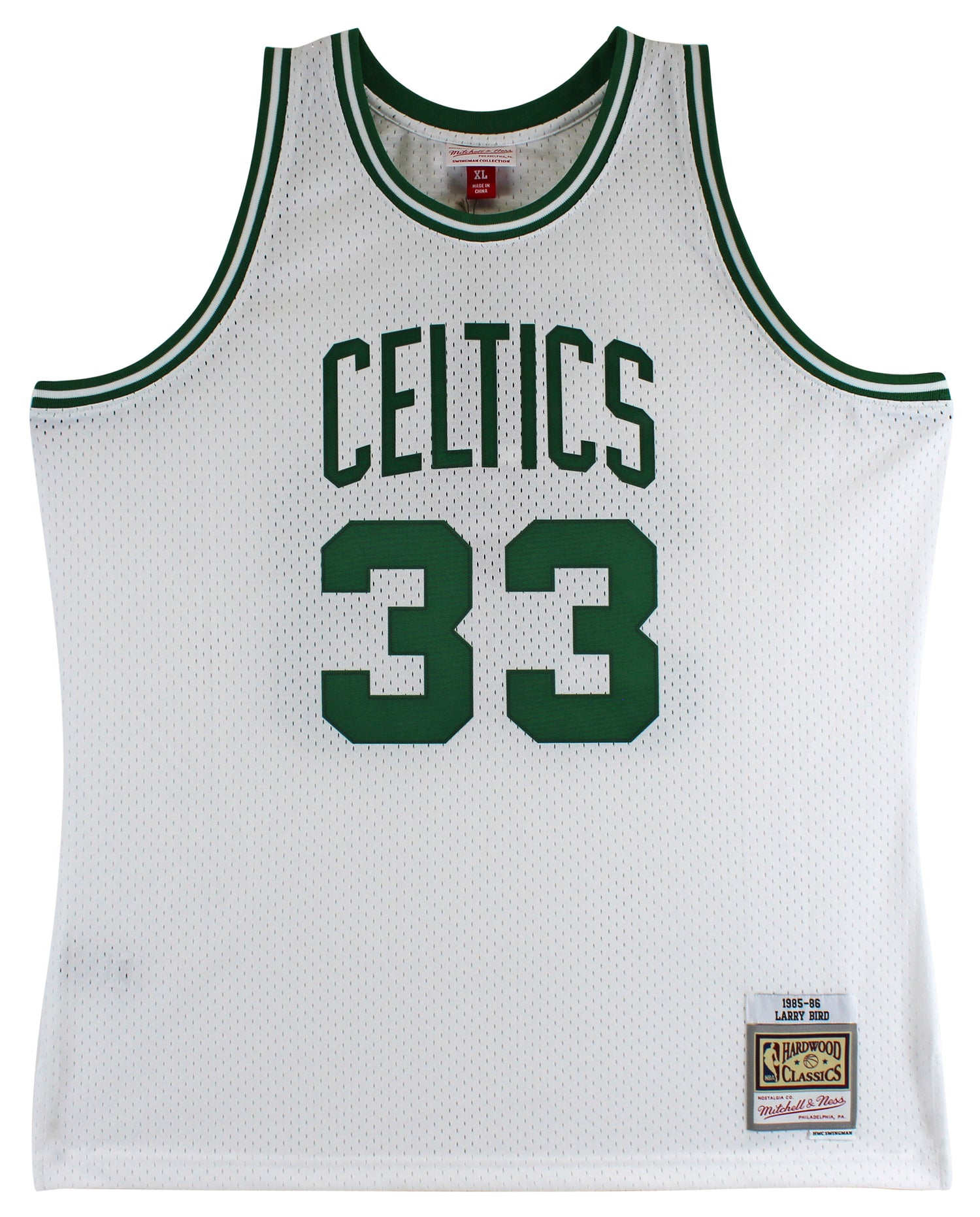 Celtics Larry Bird Authentic Signed 1985 White M&N HWC Swingman Jersey BAS Wit 2