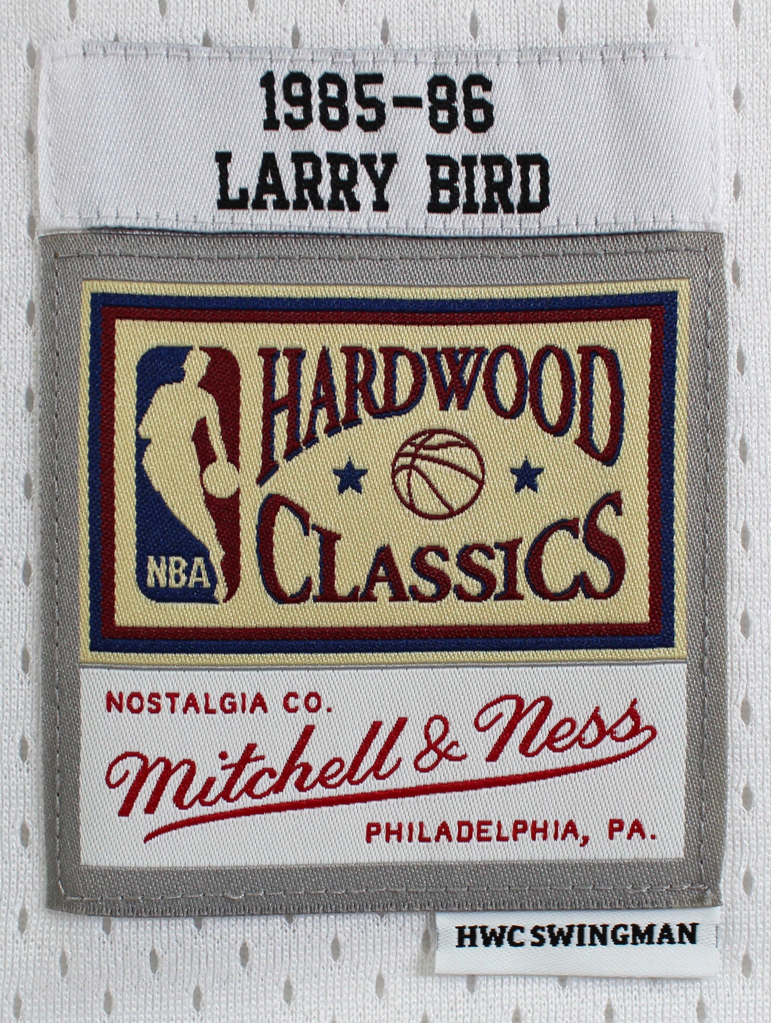 Celtics Larry Bird Authentic Signed 1985 White M&N HWC Swingman Jersey BAS Wit 2