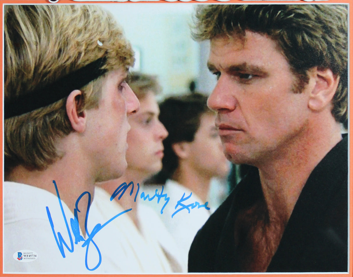 William Zabka & Martin Kove The Karate Kid Signed 11x14 Framed Photo BAS