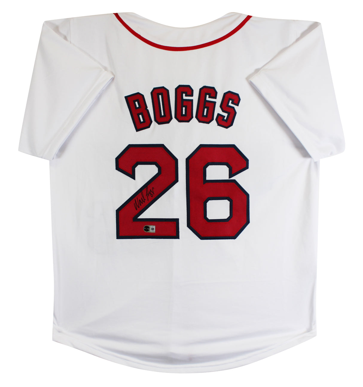 Wade Boggs Authentic Signed White Pro Style Jersey Autographed BAS Witnessed 2
