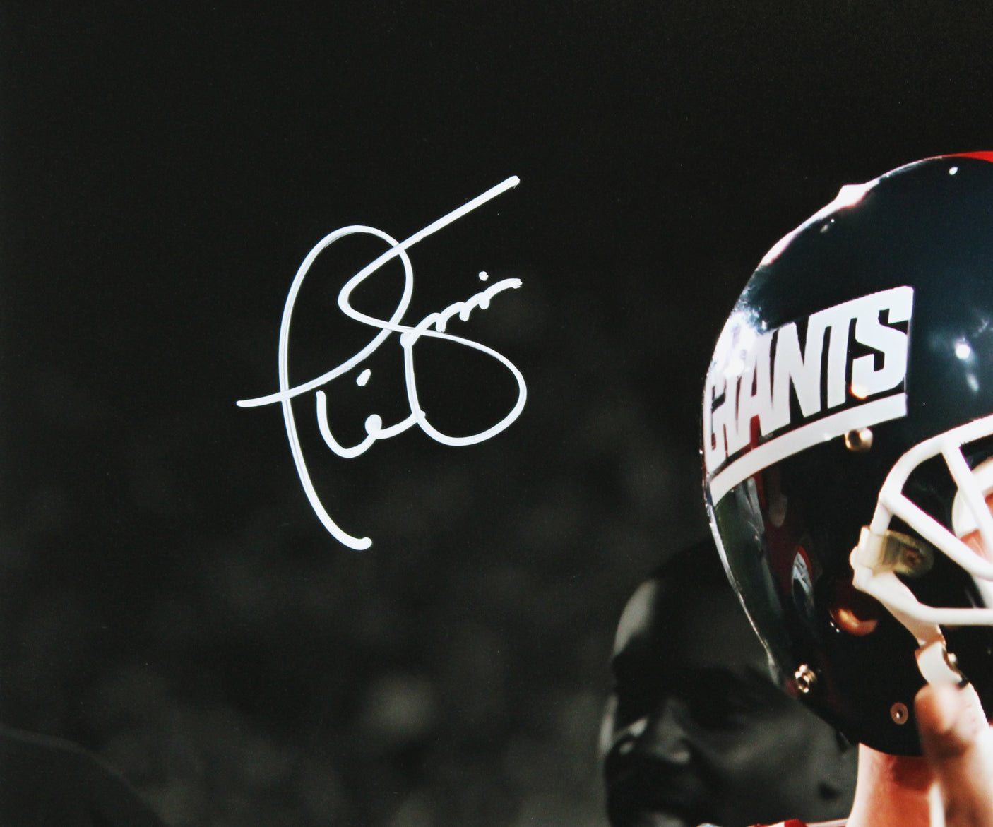 Giants Lawrence Taylor & Phil Simms Signed 16x20 Horizontal Spotlight Photo BAS