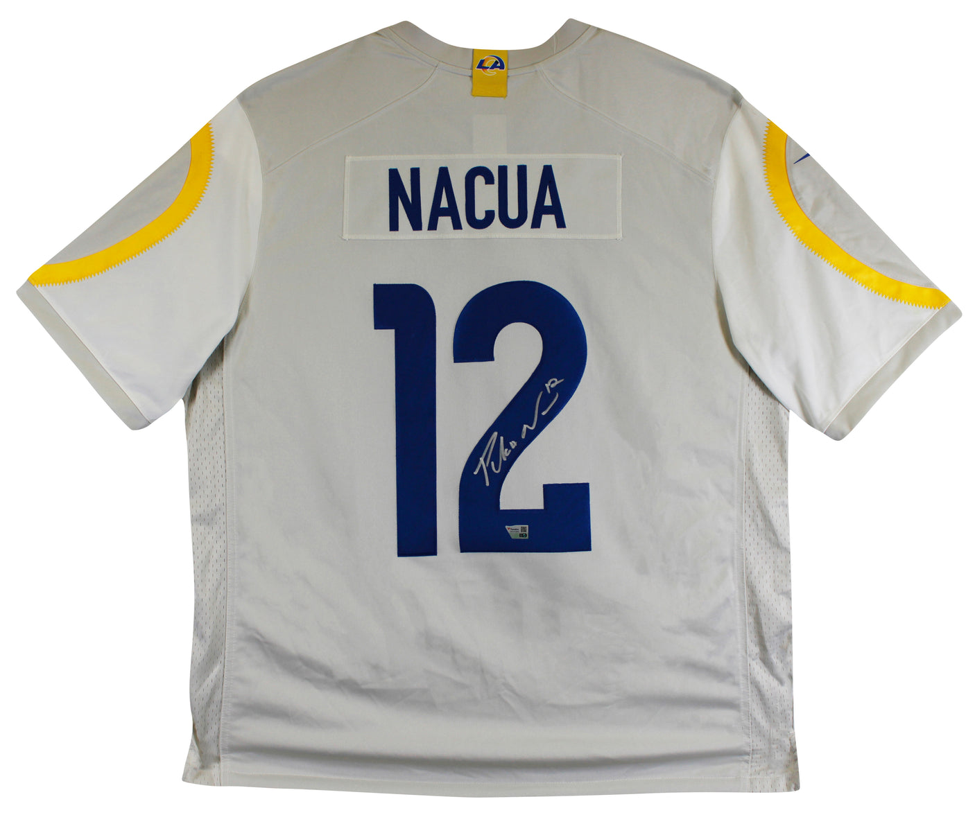 Rams Puka Nacua Authentic Signed Bone Nike Limited Jersey Autographed Fanatics