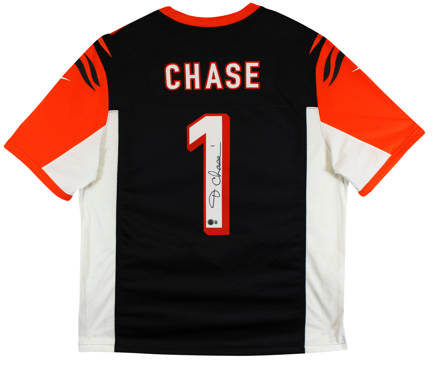 Bengals Ja'Marr Chase Signed Black Throwback Nike Limited Jersey BAS Witnessed