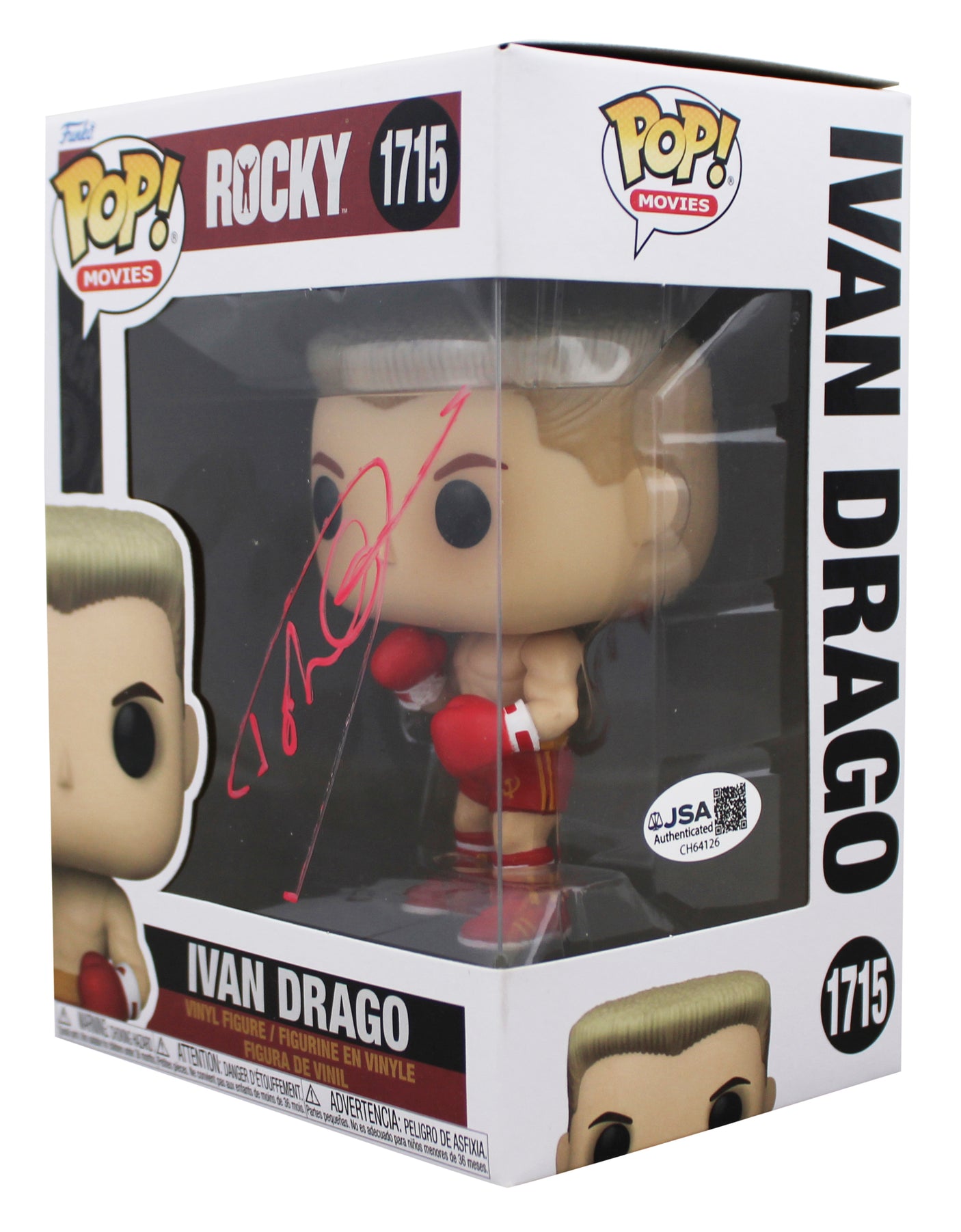 Dolph Lundgren Rocky IV Signed Ivan Drago #1715 Funko Pop Figure JSA #CH64126