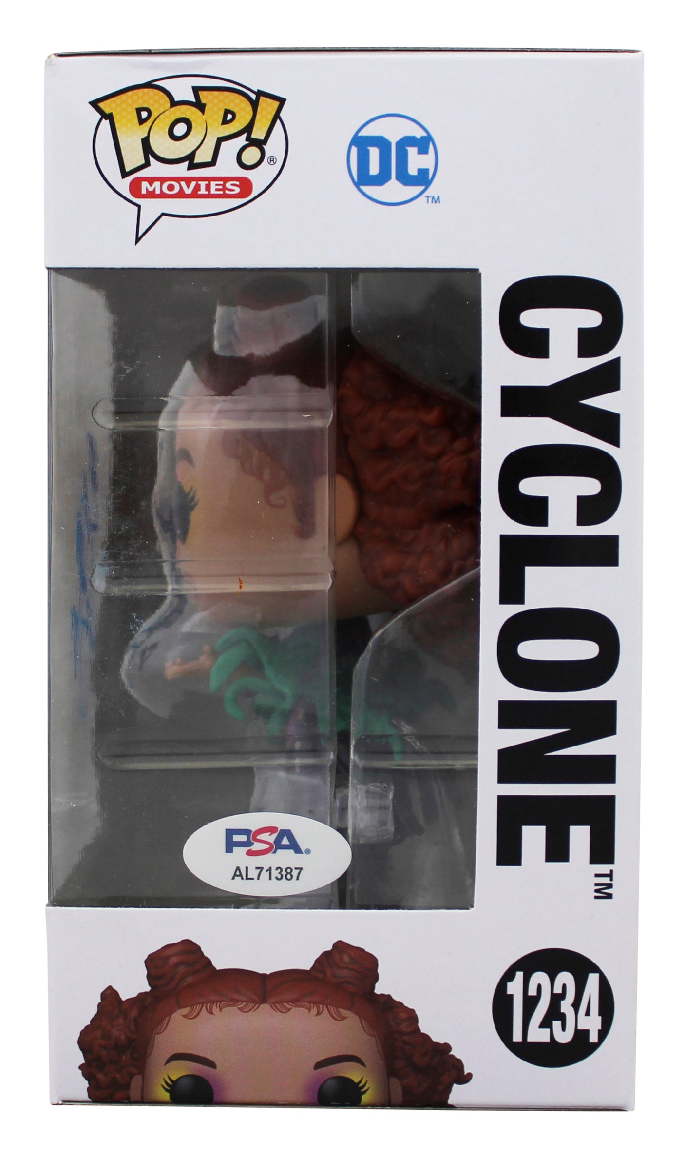 Quintessa Swindell Black Adam Signed Cyclone #1234 Funko Pop Figure PSA #AL71387