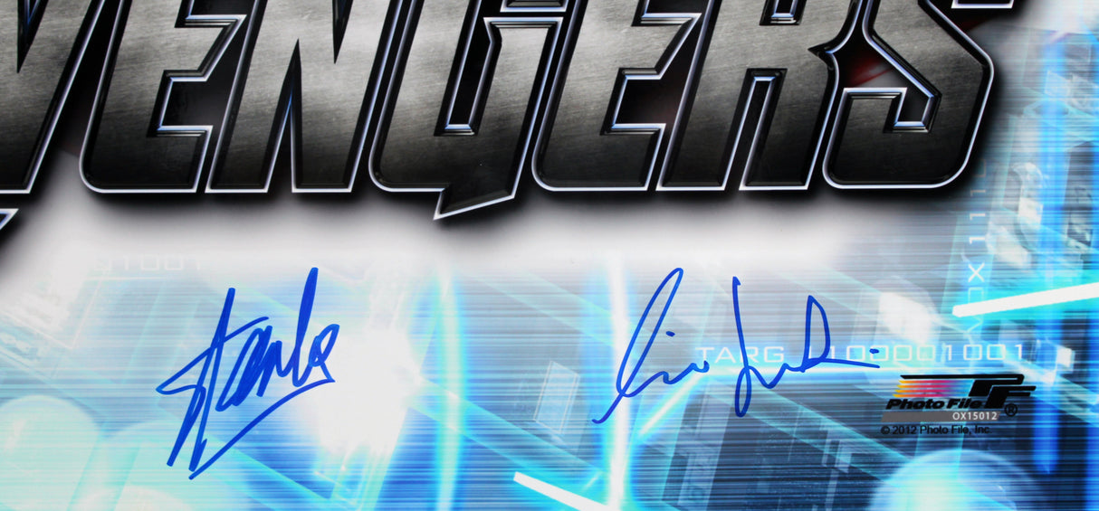 The Avengers Cast (6) Lee, Evans, Ruffalo, Hemsworth +2 Signed 16x20 Photo BAS