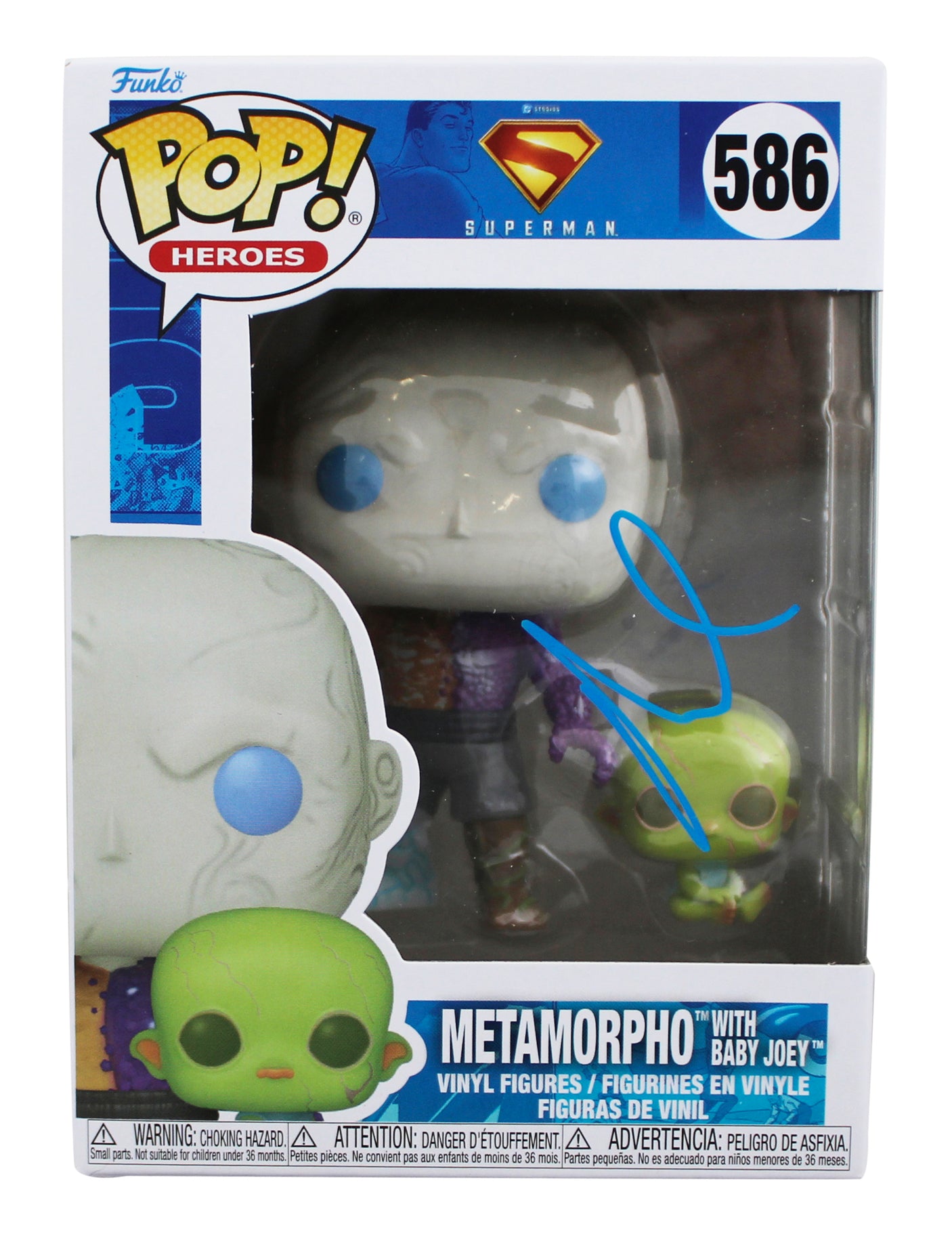 Anthony Carrigan Superman Signed Metamorpho #586 Funko Pop Figure BAS #BS35944