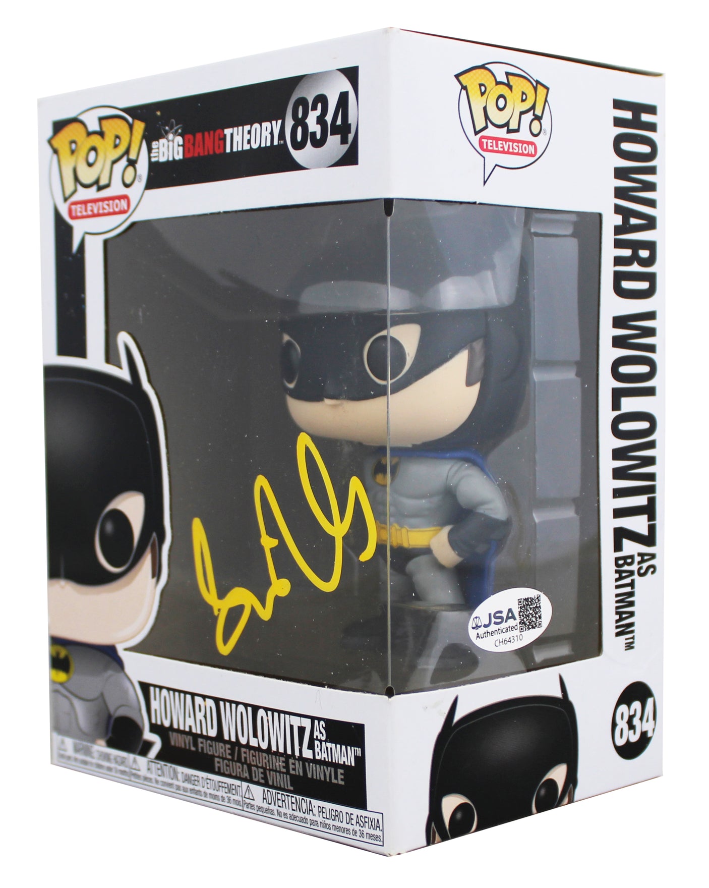 Simon Helberg The Big Bang Theory Signed Howard #834 Funko Pop Vinyl Figure JSA
