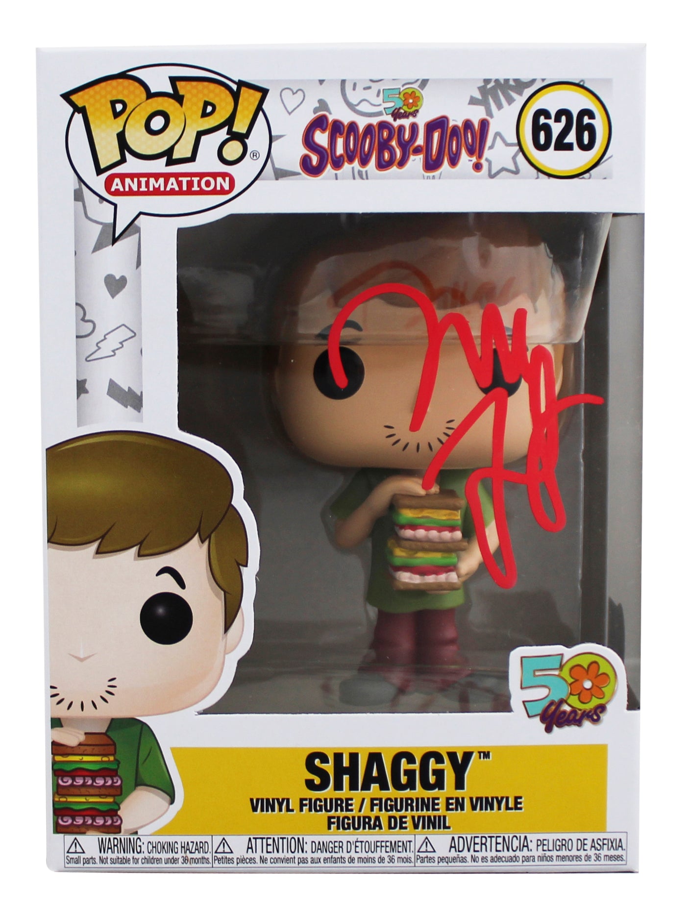 Will Forte Scooby-Doo Signed Shaggy #626 Funko Pop Vinyl Figure BAS #BR28981