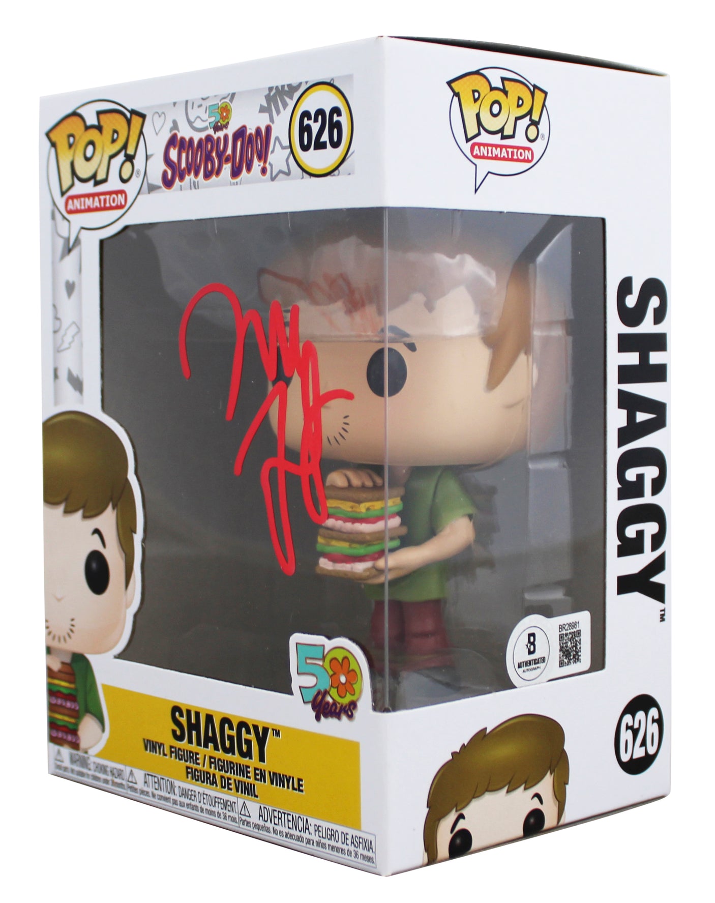 Will Forte Scooby-Doo Signed Shaggy #626 Funko Pop Vinyl Figure BAS #BR28981