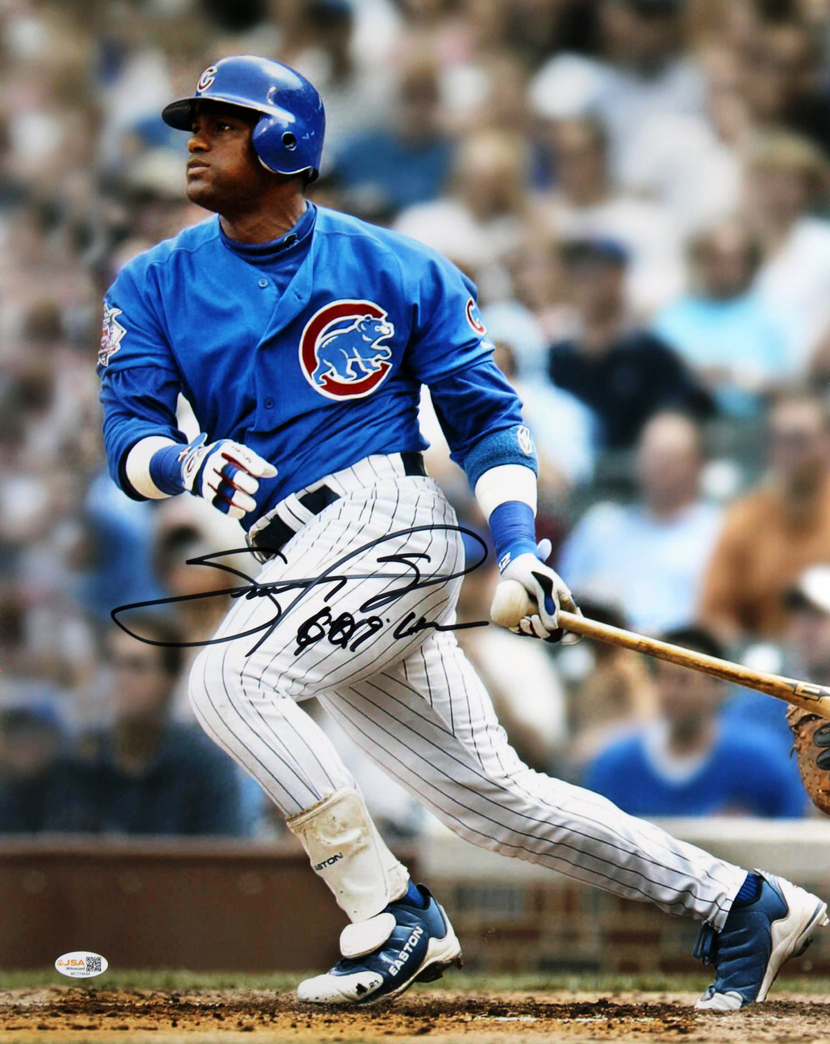Cubs Sammy Sosa "609 HRS" Signed 16x20 Vertical Photo JSA Witness #WC774644