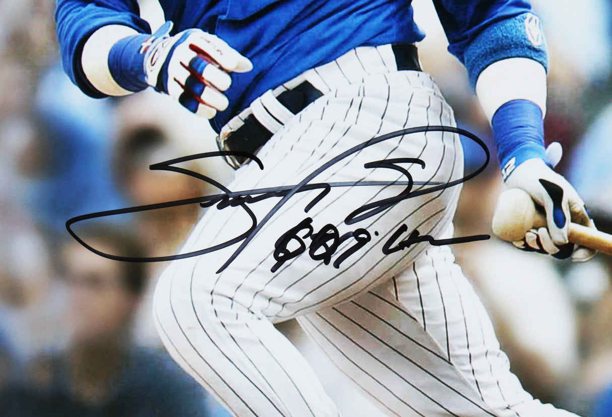 Cubs Sammy Sosa "609 HRS" Signed 16x20 Vertical Photo JSA Witness #WC774644