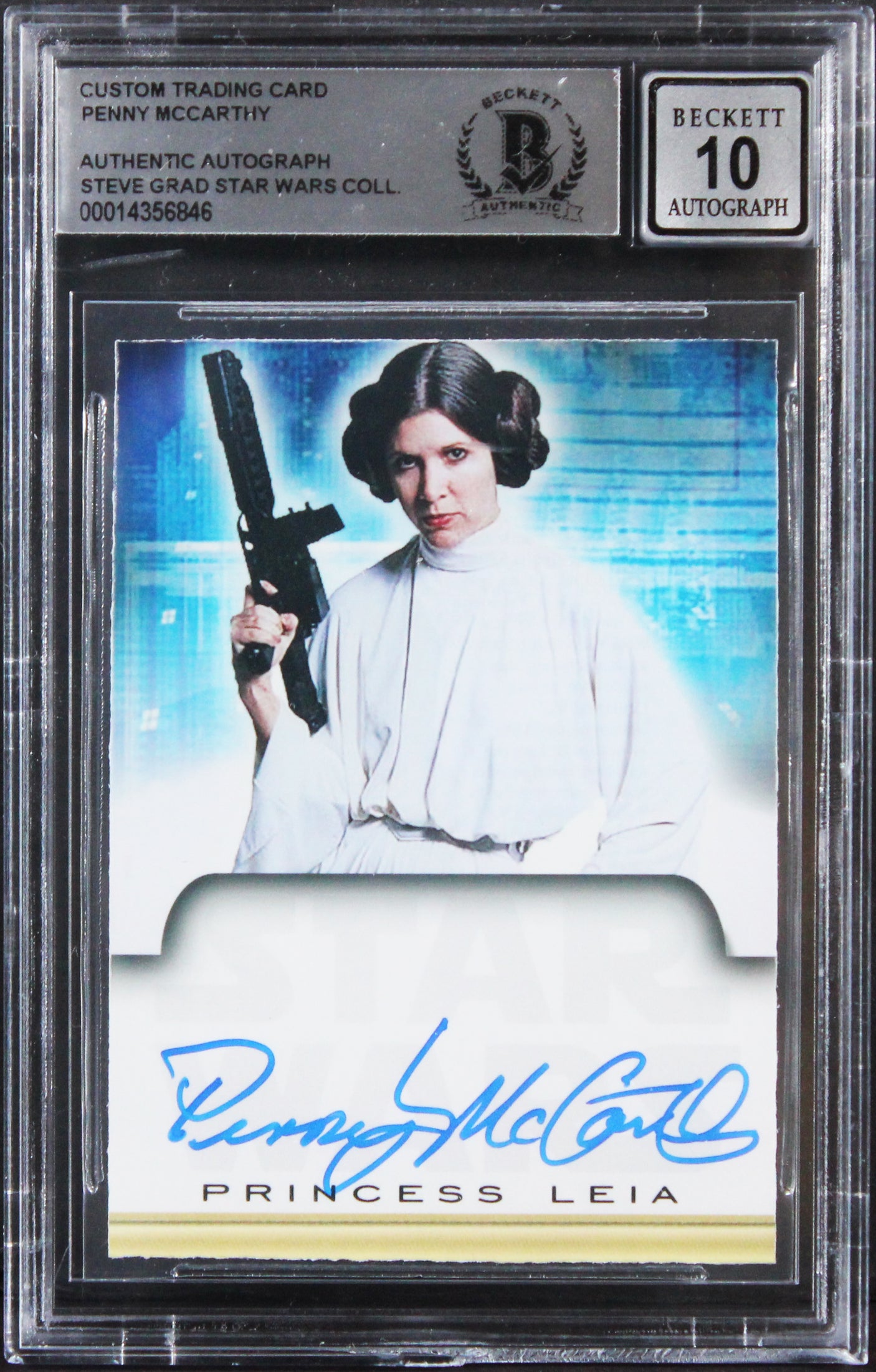 Penny McCarthy Star Wars Authentic Signed Custom Trading Card BAS Slabbed