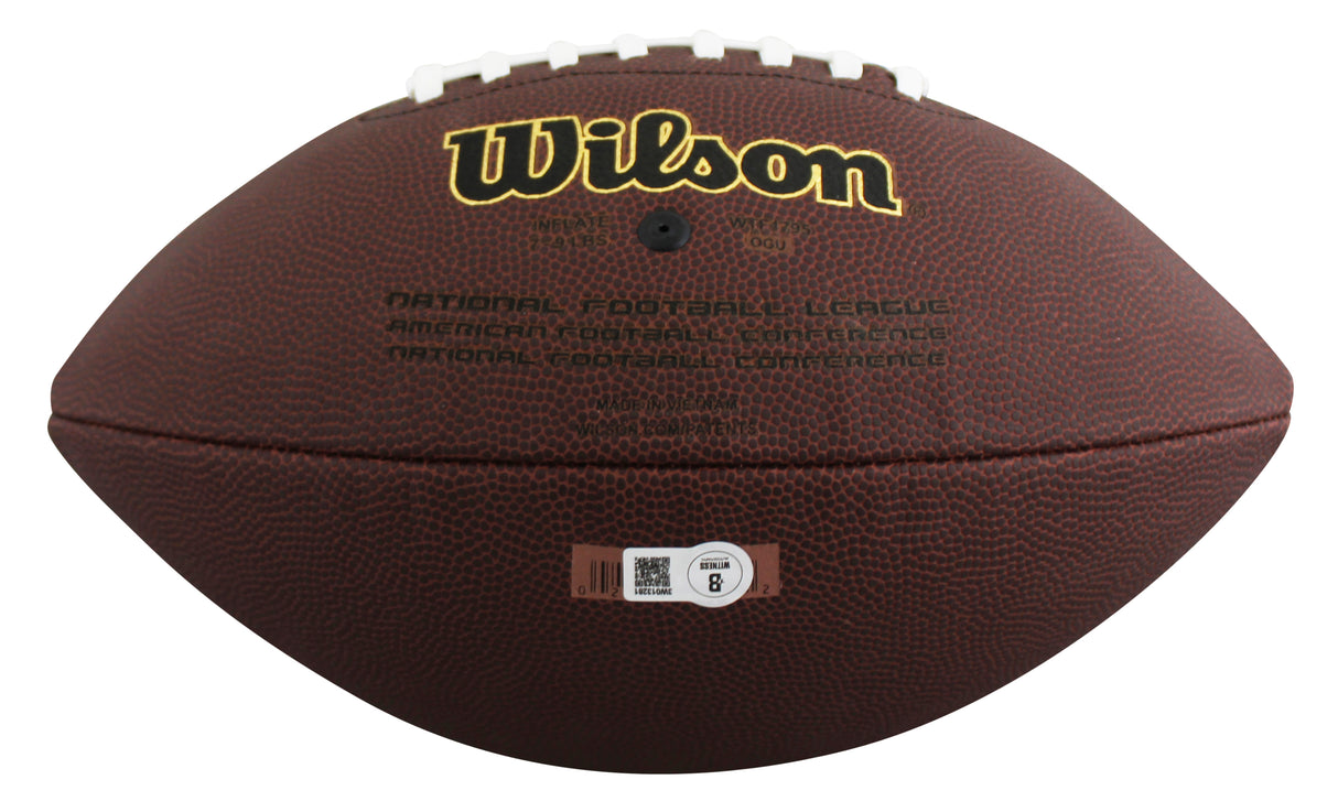 Packers Sterling Sharpe Signed Wilson Super Grip Football W/ Case BAS Witnessed