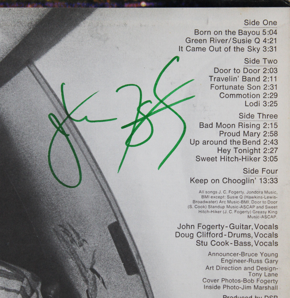 John Fogerty Creedence Clearwater Revival Signed Live in Europe Album JSA
