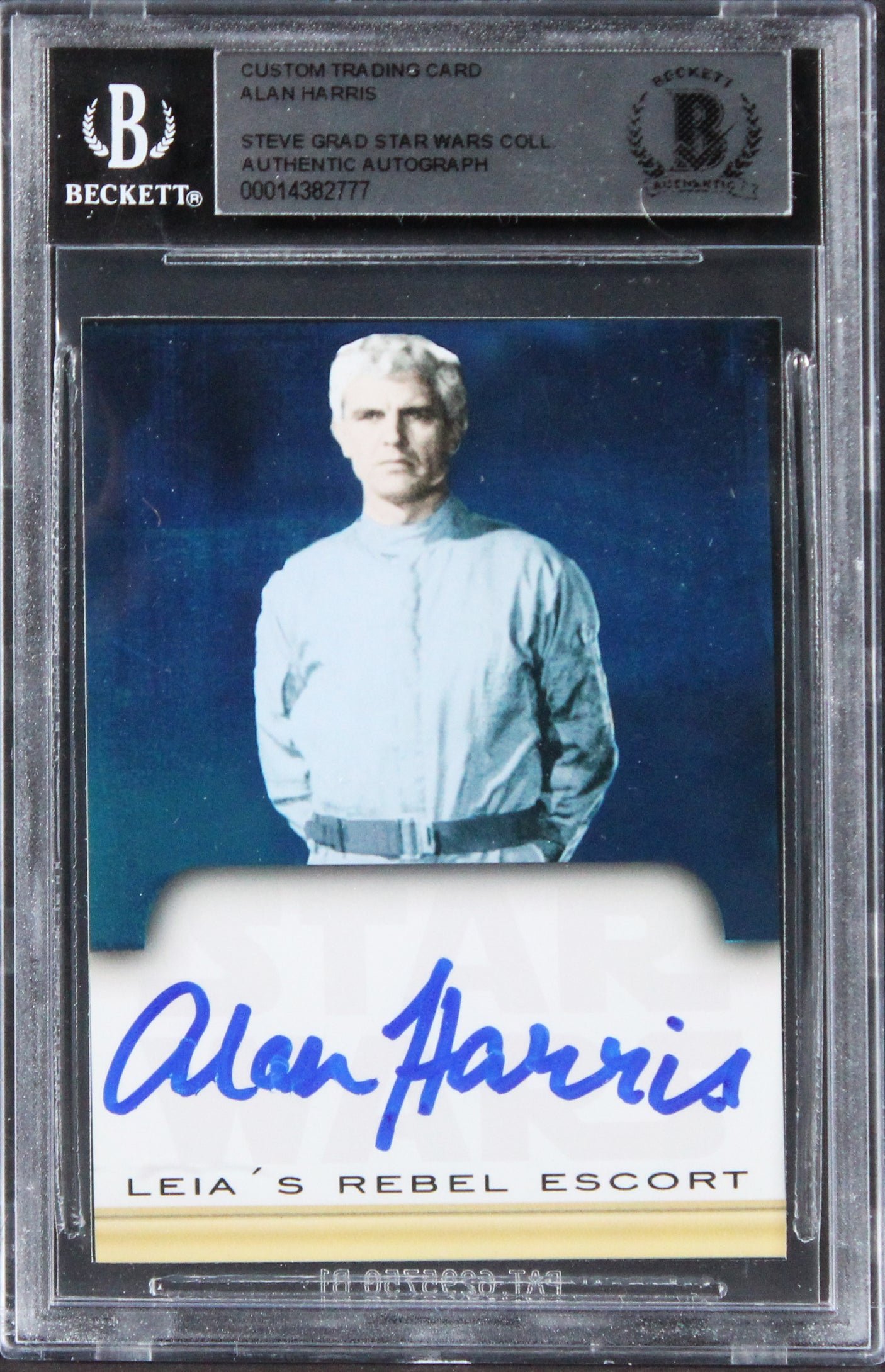 Alan Harris Star Wars Authentic Signed Custom Trading Card BAS Slabbed