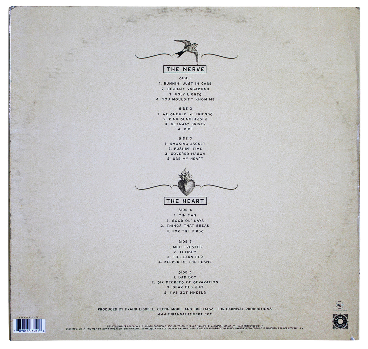 Miranda Lambert Signed The Weight of These Wings Album Cover JSA #CF71422