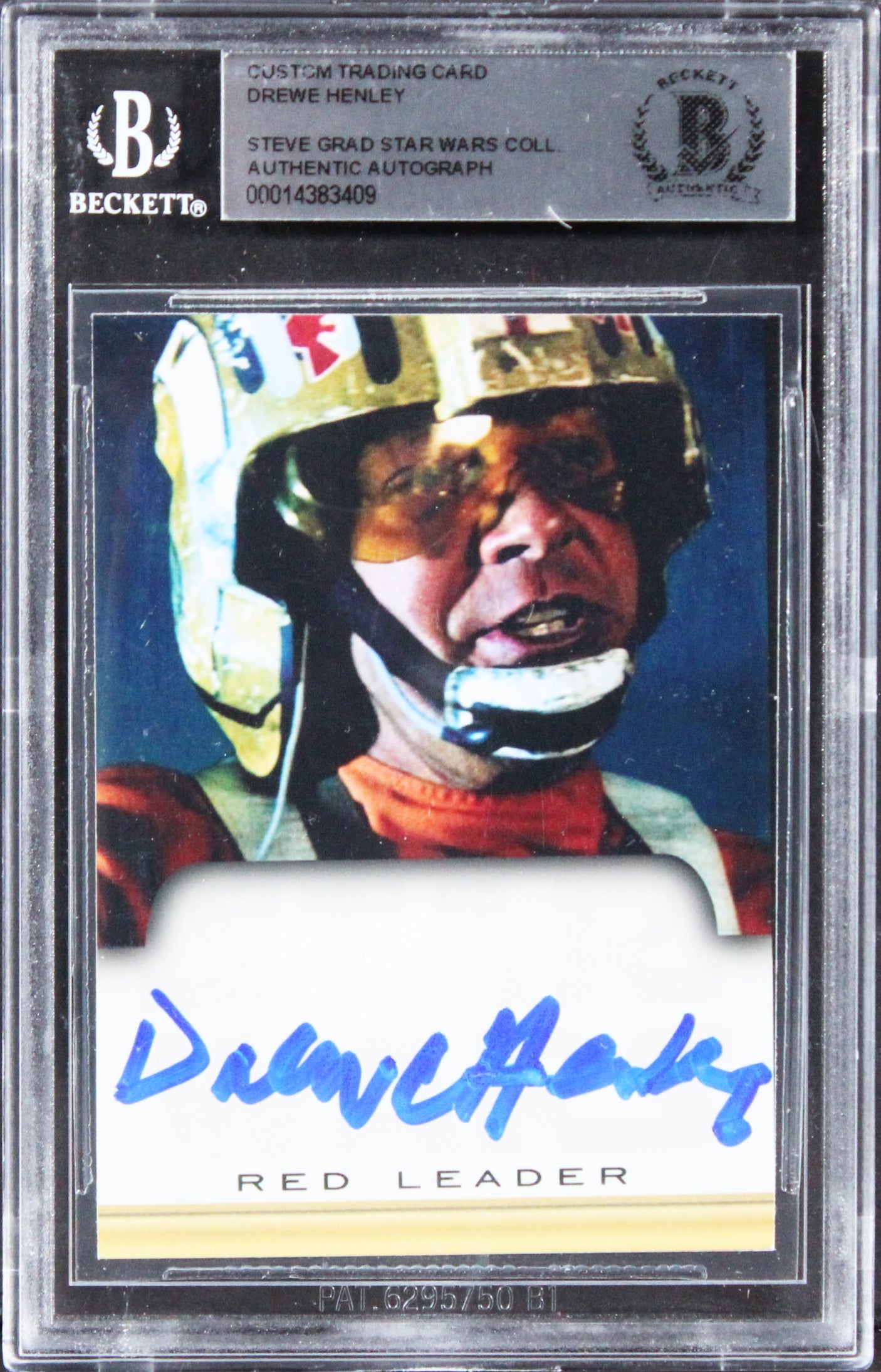 Drewe Henley Star Wars Authentic Signed Custom Trading Card BAS Slabbed