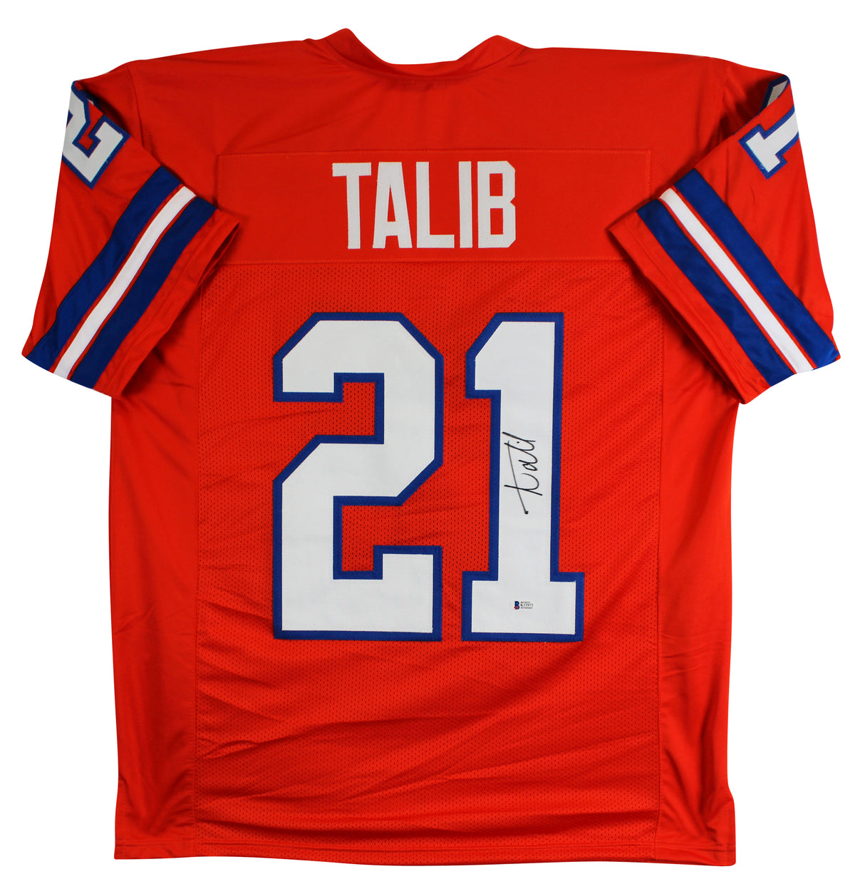 Aqib Talib Authentic Signed Orange Pro Style Jersey Autographed BAS Witnessed