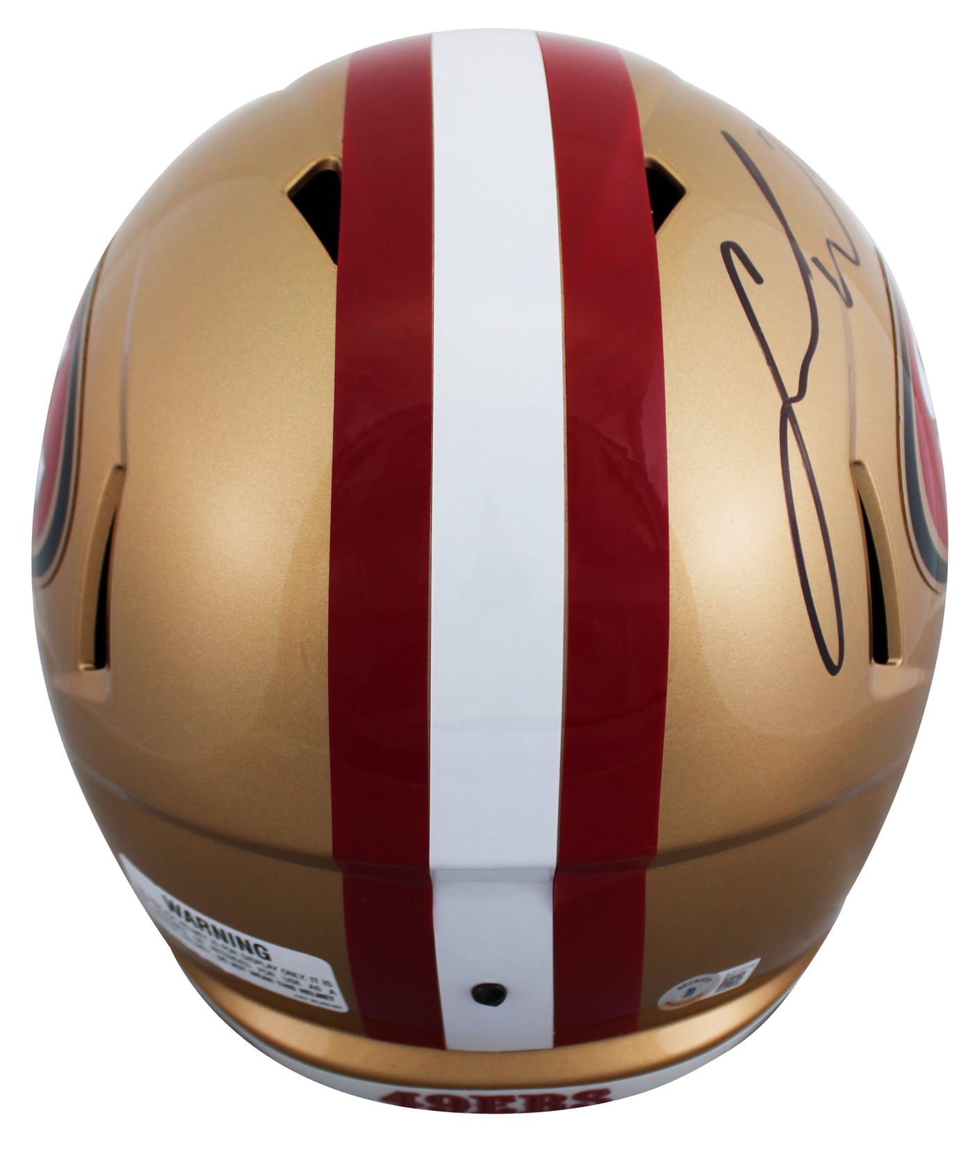 49ers Fred Warner Authentic Signed Full Size Speed Rep w/ Case Helmet BAS
