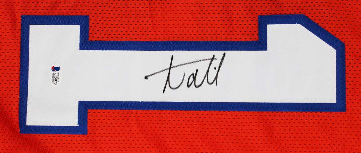 Aqib Talib Authentic Signed Orange Pro Style Jersey Autographed BAS Witnessed