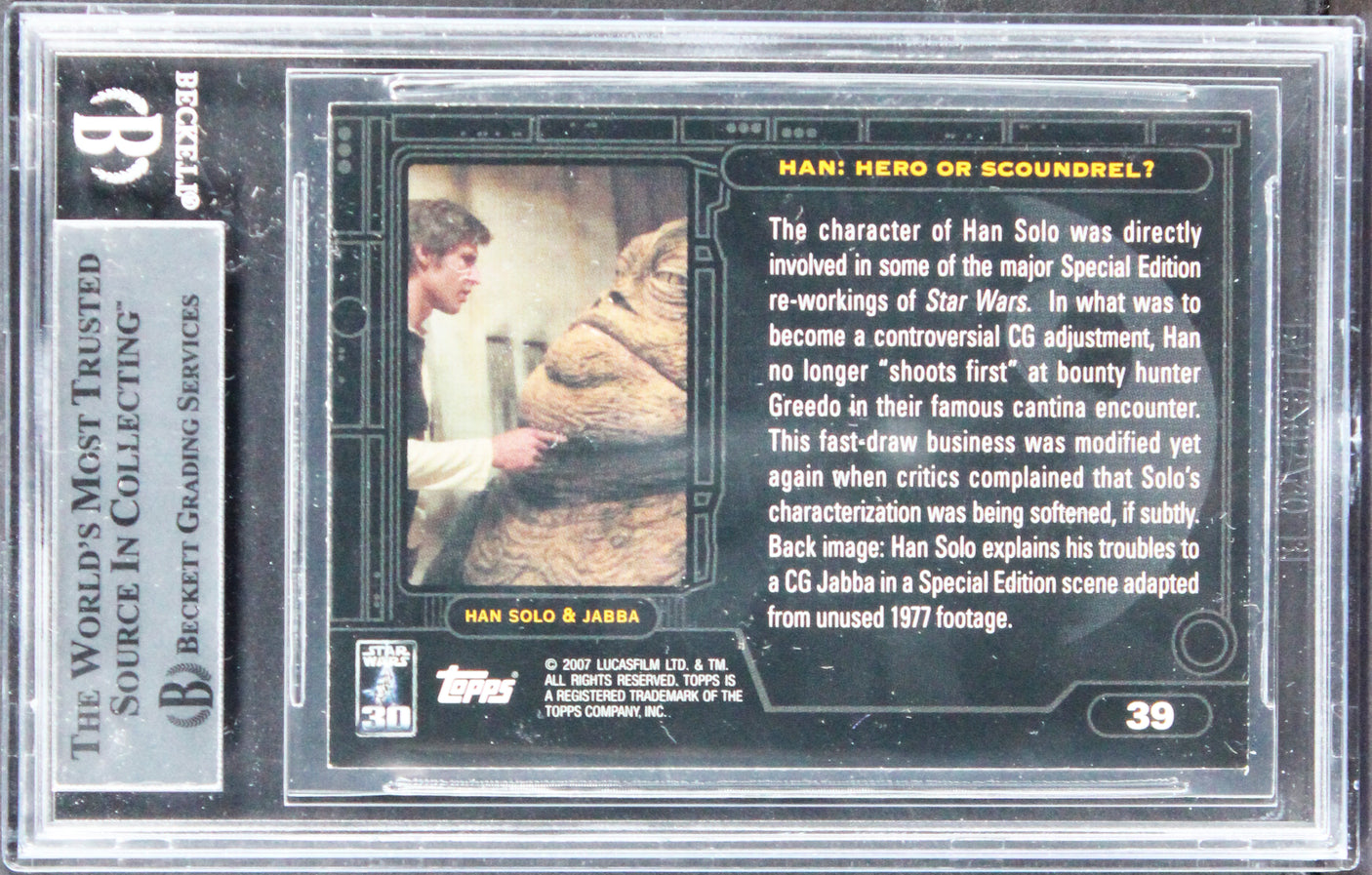Doug Beswick & Robin Grantham Signed 2007 Star Wars 30th Anniv #39 Card BAS Slab