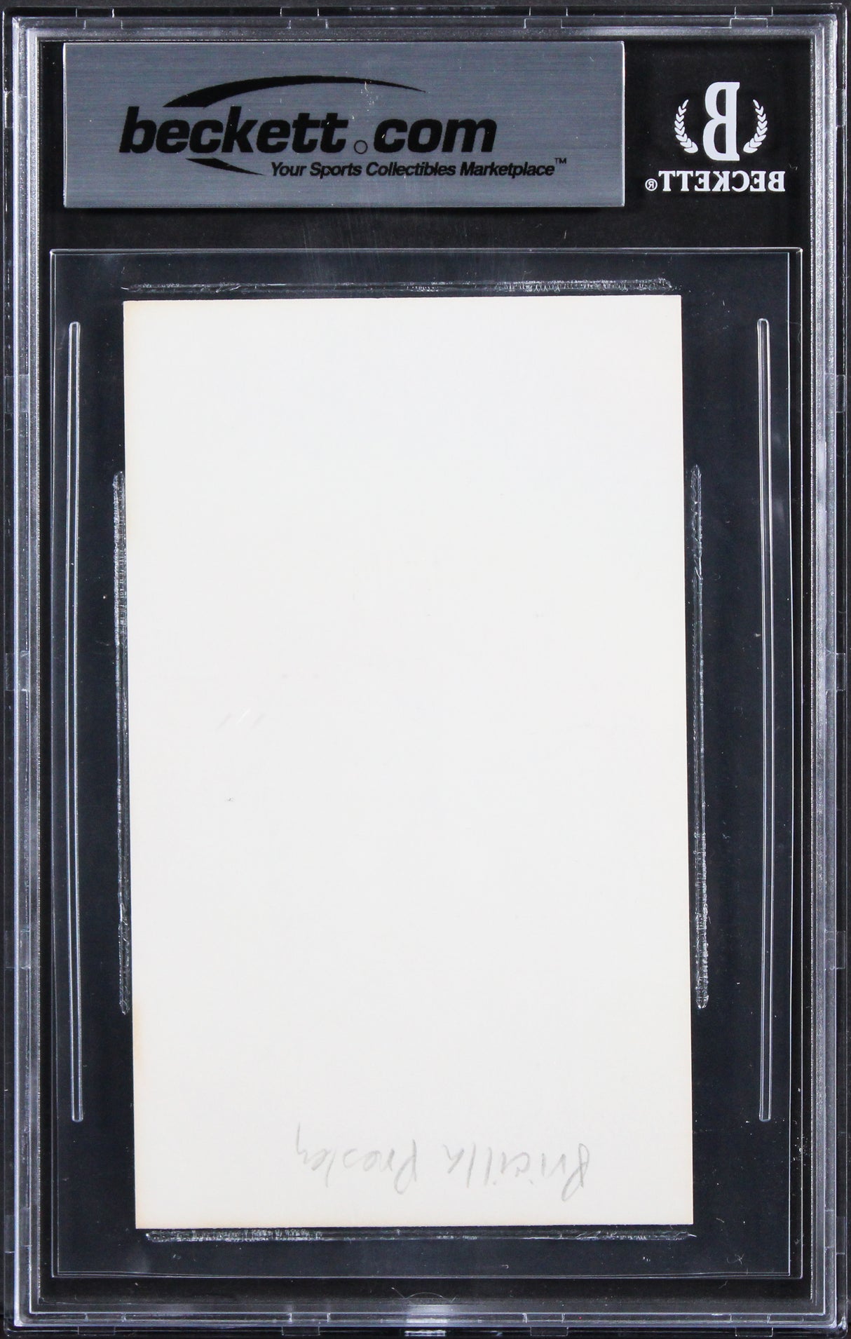 Priscilla Presley The Naked Gun Authentic Signed 3x5 Index Card BAS Slabbed 2