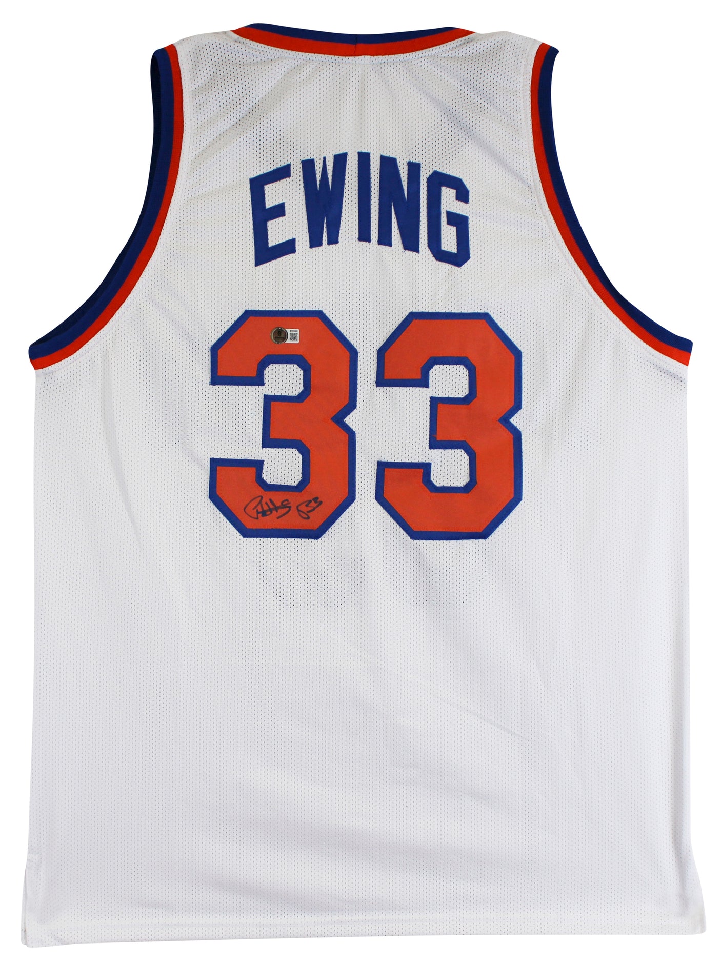 Patrick Ewing Authentic Signed White Pro Style Jersey Autographed BAS