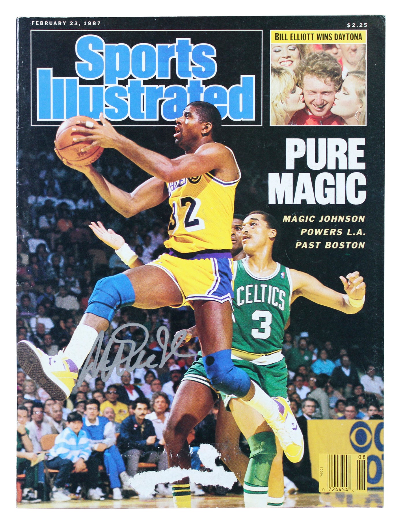 Lakers Magic Johnson Signed 1987 Sports Illustrated Magazine BAS Wit #3W387220