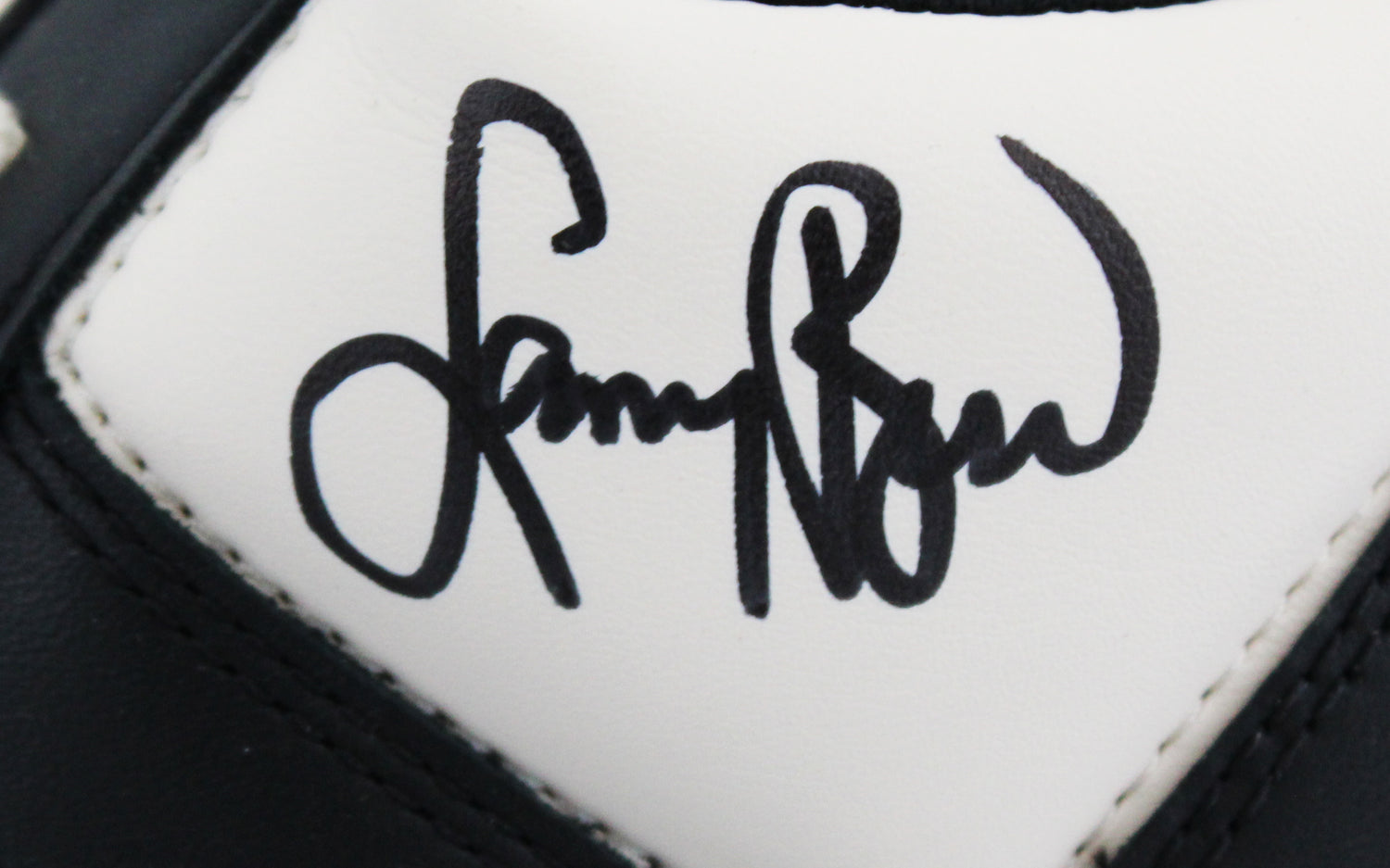 Celtics Larry Bird Signed Left Black & White Converse Weapon Shoe BAS Witnessed