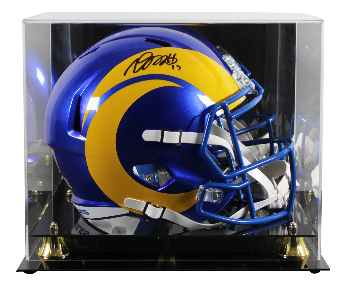 Rams Davante Adams Signed Full Size Speed Rep Helmet W/ Case BAS Witnessed
