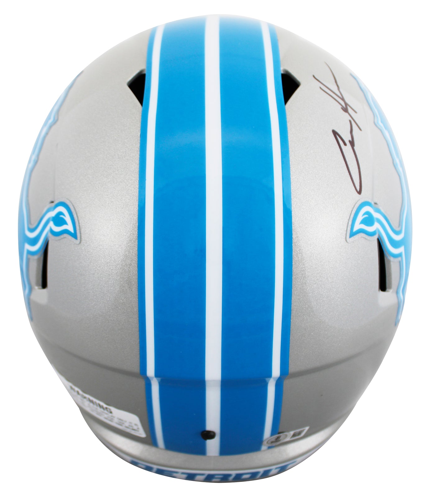 Lions Aidan Hutchinson Signed 2024 Full Size Speed Rep Helmet W/ Case BAS Wit