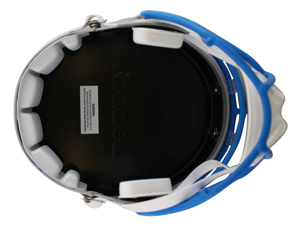 Lions Aidan Hutchinson Signed 2024 Full Size Speed Rep Helmet W/ Case BAS Wit