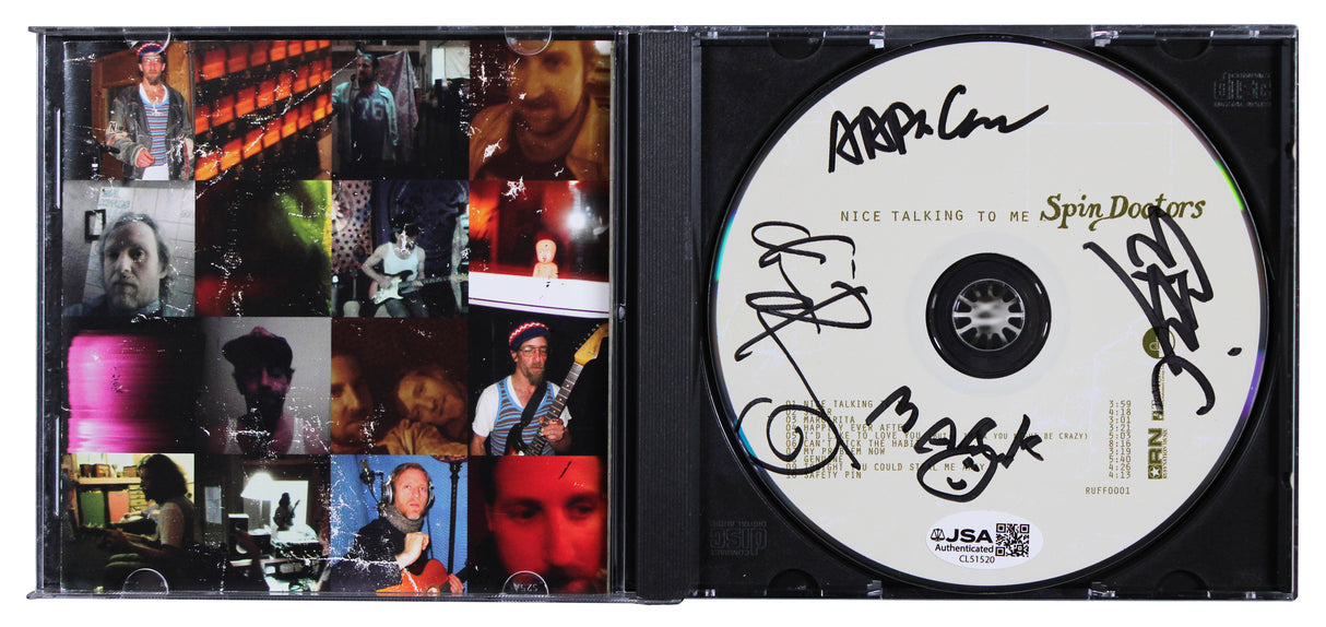 Spin Doctors (4) Barron, Schenkman, White & Comess Signed CD Booklet JSA