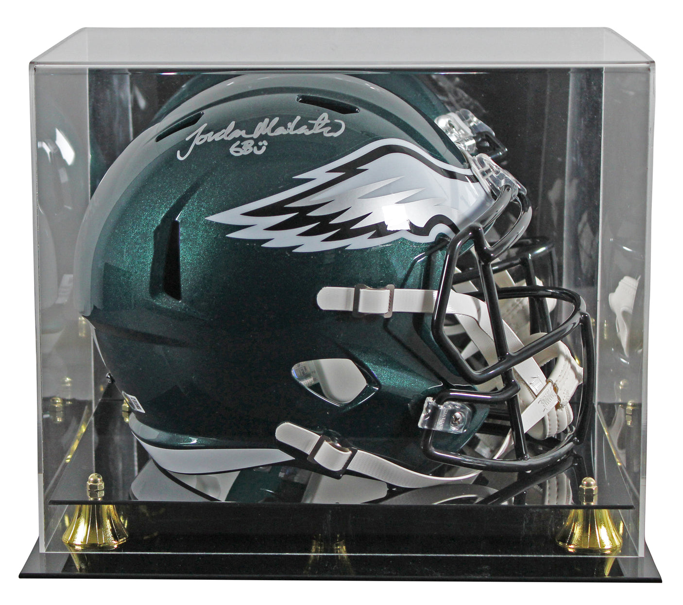 Eagles Jordan Mailata Signed Full Size Speed Rep Helmet W/ Case BAS Witnessed