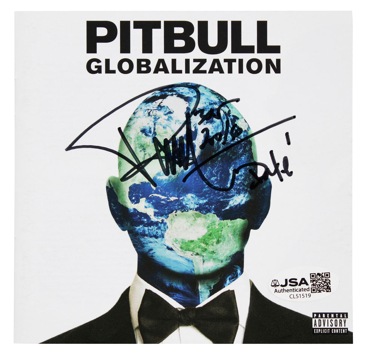 Pitbull Authentic Signed Globalization CD Booklet w/ Disc JSA #CL51519