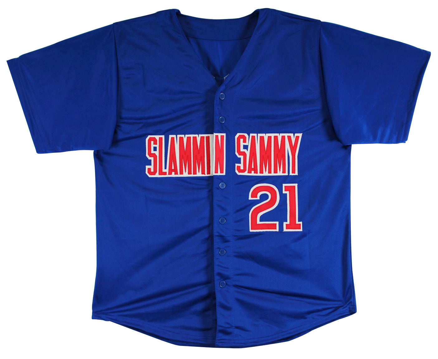 Sammy Sosa Authentic Signed Blue Pro Style Jersey Autographed BAS Witnessed