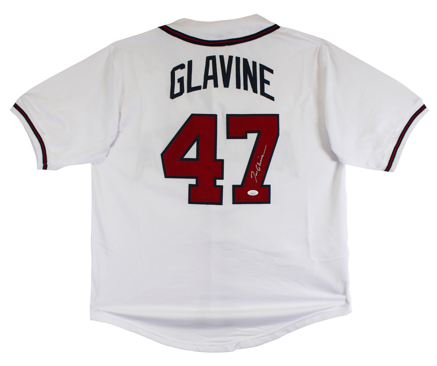 Tom Glavine Authentic Signed White Pro Style Jersey Autographed JSA