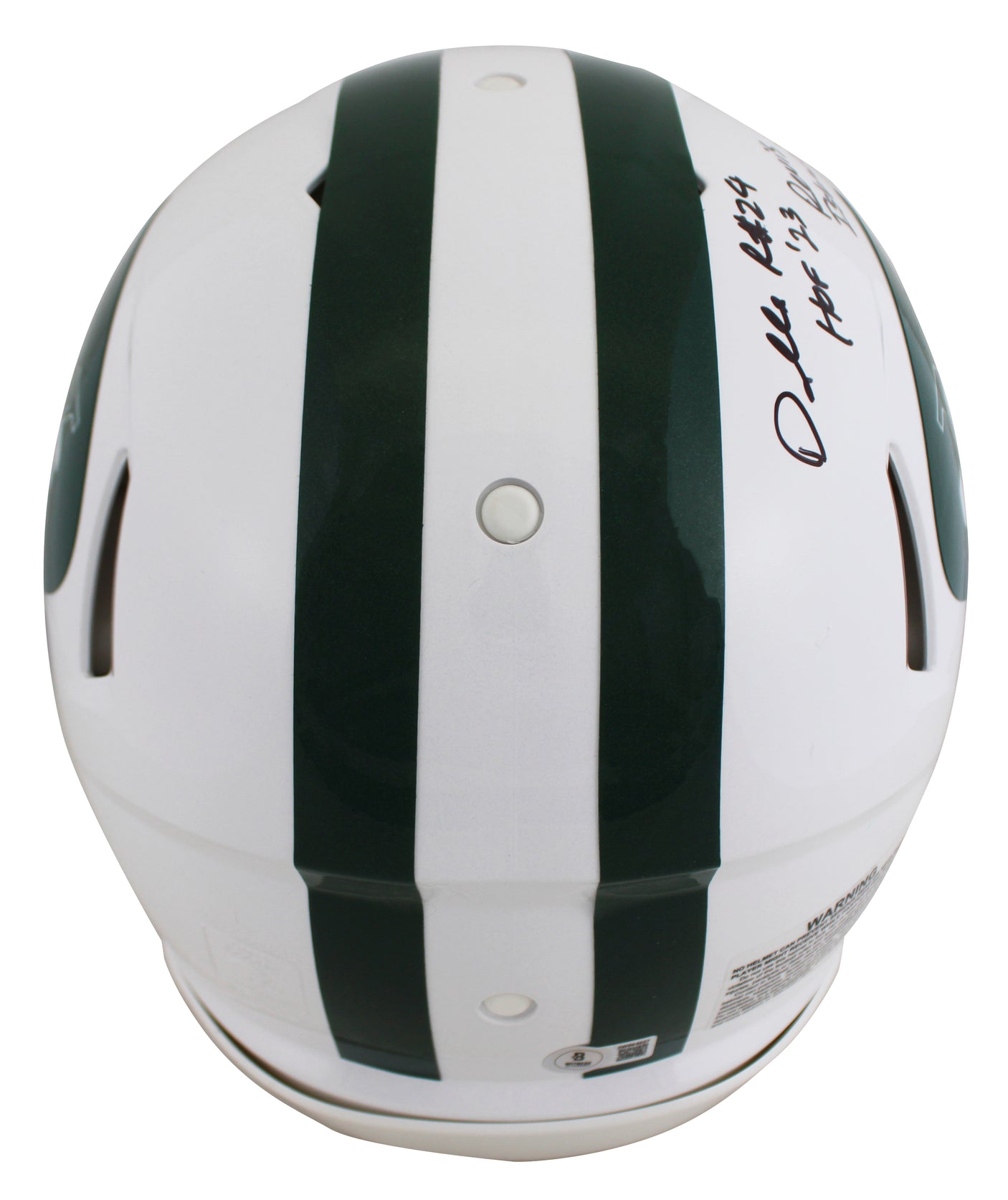 Jets Darrelle Revis 2x Insc Signed 98-18 TB F/S Speed Proline Helmet W/ Case BAS