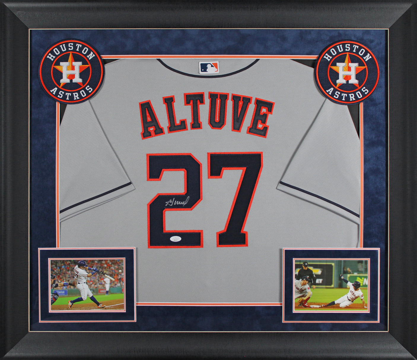 Astros Jose Altuve Authentic Signed Grey Nike Framed Jersey Autographed JSA